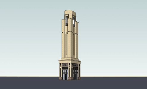 Jane Ota Neoclassical Landscape Tower 3d model