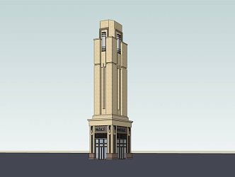 Jane Ota Neoclassical Landscape Tower 3d model