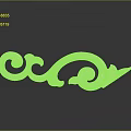 Elegant Silver Decorative Metal Home Accessory With Intricate Curved Scroll Design