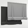 Modern Gray and Black Fabric Roller Curtains with Simple Design for Home Decoration