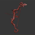 Handcrafted Traditional Bow Weapon With Arrows And Feather Accents