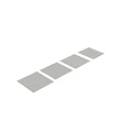 Gray Textured Wall Components with Horizontal Light Strip and Spherical Object in Corner
