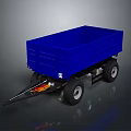 Blue Automotive Trailer Body Parts With Heavy Duty Wheels And Durable Design