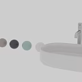 Modern White Countertop Washbasin With Sleek Chrome Faucet For Bathroom Design