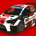 Red White Black High Performance Racing Car With RCC EC 69 Race Design Logos