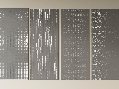 Modern Perforated Panel Background Wall 3d model