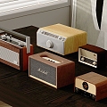 Small stereo nostalgic retro radio recorder 3d model