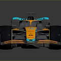McLaren Formula 1 Race Car With Yellow Blue Livery And Aerodynamic Design