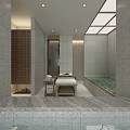 Luxury Modern SPA Sauna Interior Design With Relaxation Bed Hot Tub And Wellness Features