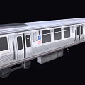 Stylish Modern Silver Subway Train With Multiple Windows And Doors Design 3d model