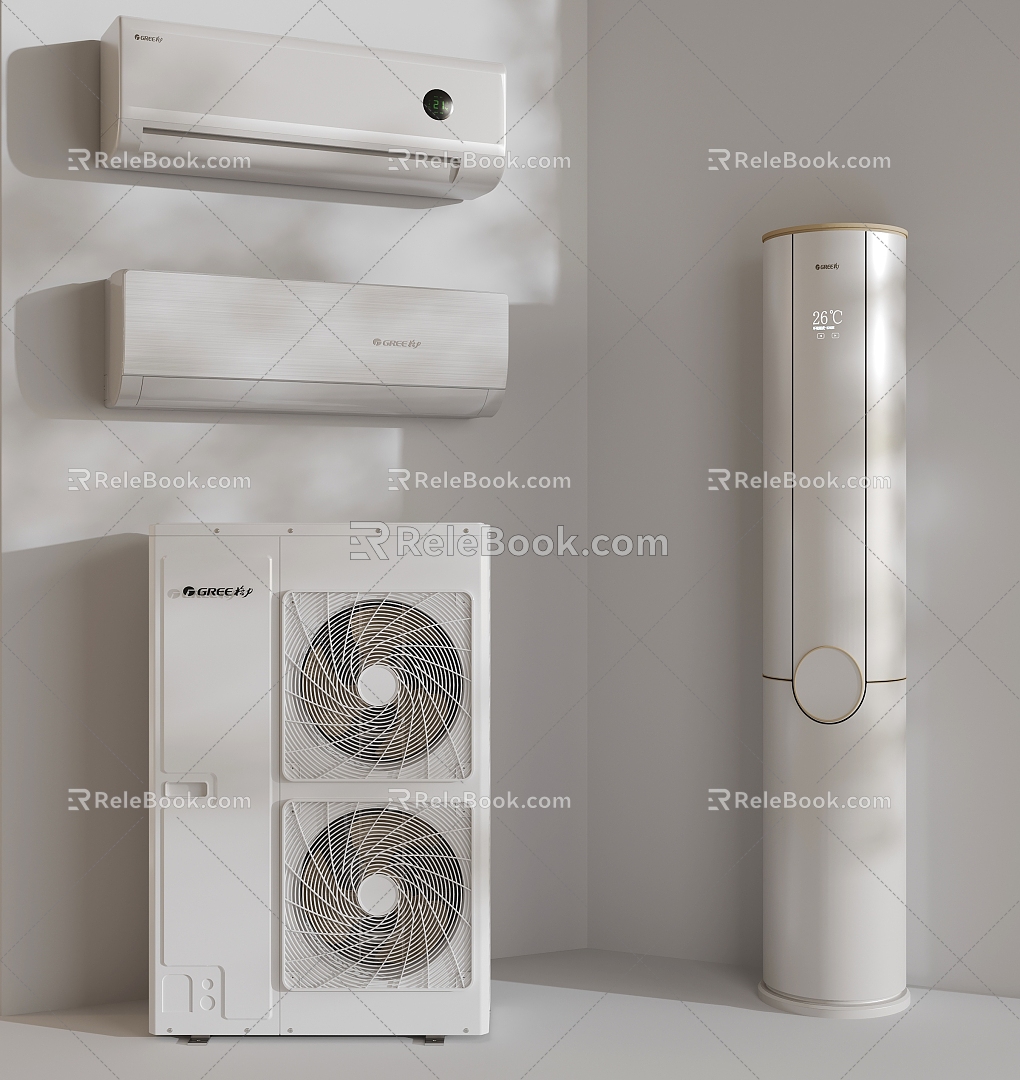 Modern air conditioner vertical air conditioner wall-mounted air conditioner 3d model