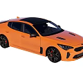 Orange Sports Sedan With Black Roof Black Wheels And Red Brake Calipers
