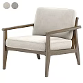 Comfortable Modern Leisure Chairs With Wooden Frame And Light Upholstered Seats