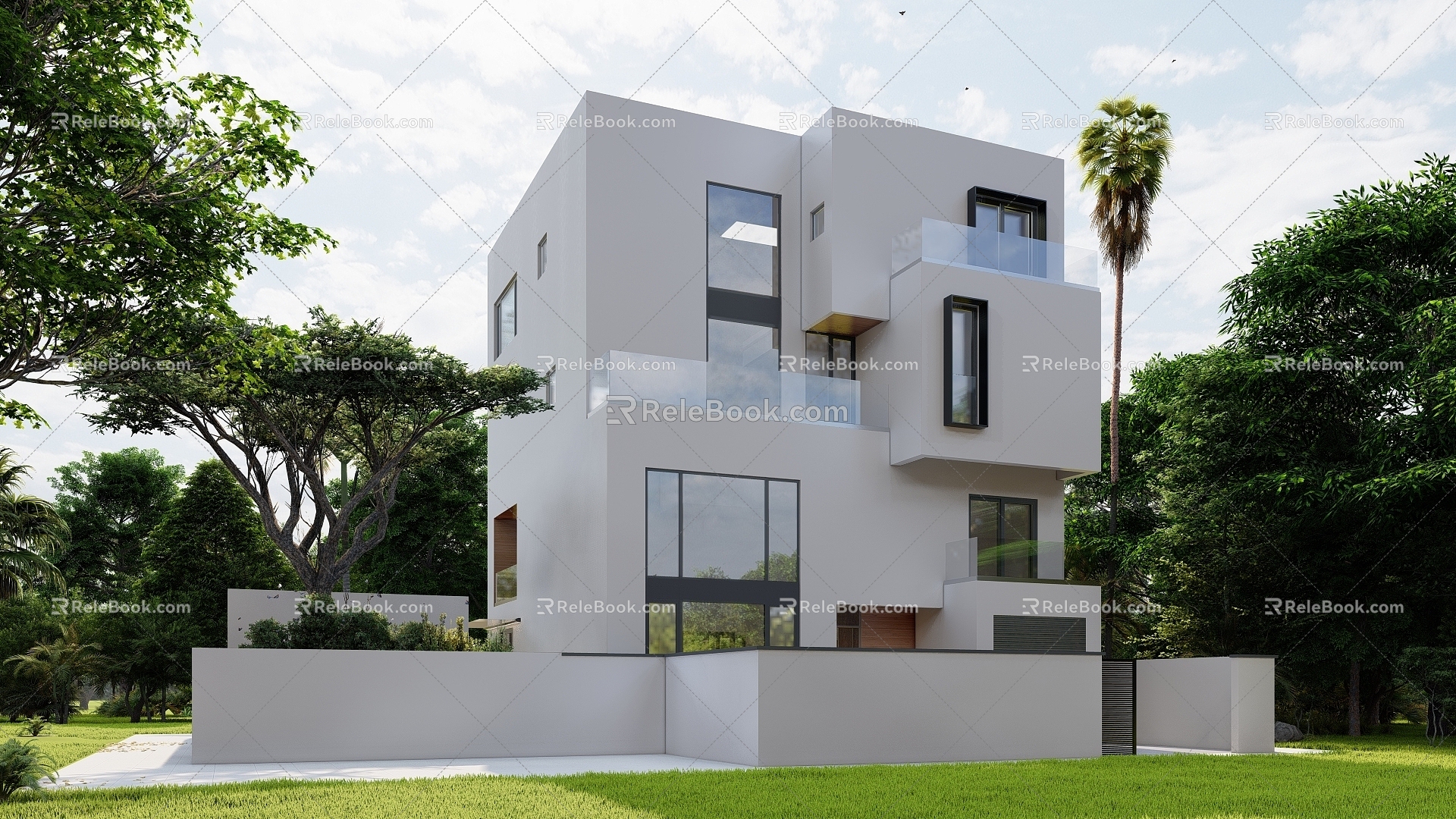 Single-family villa 3d model