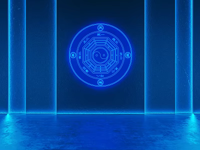 Modern Decorative Lamp Eight Diagrams 3d model Modern Decorative Lamp Eight Diagrams 3d model