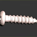 Shiny Rose Gold Metal Screw With Threaded Body Pointed Tip And Reflection On Black Background