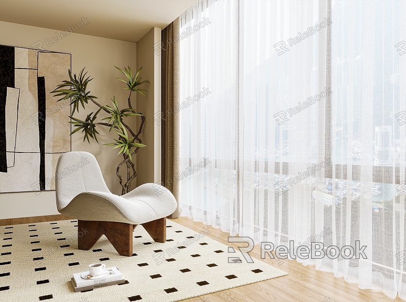 Modern leisure chair screen window model