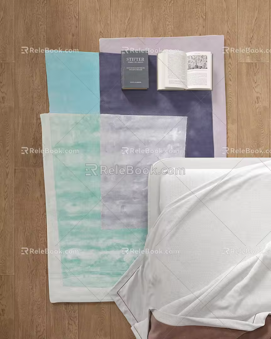 modern shaped carpet shaped carpet fabric carpet 3d model