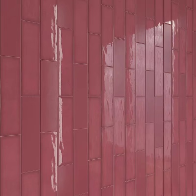 Red Brick Wall Panel Construction Component With Textured Surface And Uniform Arrangement 3d model