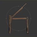 guillotine cutter agricultural tool cutter grass cutter ancient tool machining machine tool processing tool 3d model