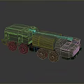 Green Military Tank With Six Wheeled Armored Vehicle Exterior Design
