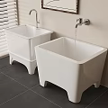 Mop pool mop pool mop pool basin faucet 3d model
