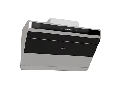 Modern Kitchen Range Hood By Vatti With Silver And Black Finish 3d model