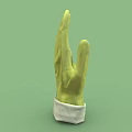 Stylish Yellow Fashion Gloves with White Cuffs for Modern Wardrobe Accessory Piece