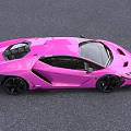 Pink Lamborghini Sports Car With Sleek Modern Body Design And Black Wheels