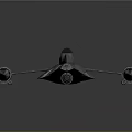 Futuristic Spaceship Design For Space Exploration With Sleek Metallic Finish And Twin Engines