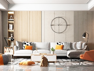 Modern living room fashion home 3d model