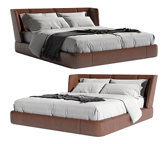 Double bed 3d model