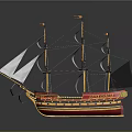 Chinese ancient ship ancient warship large ancient ship ancient warship 3d model