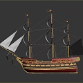 Chinese ancient ship ancient warship large ancient ship ancient warship 3d model