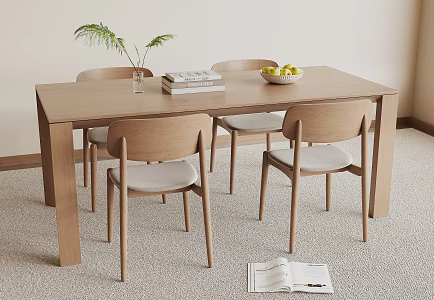 Modern Dining Table and Chair 3d model