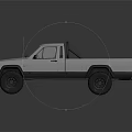Gray Pickup Truck With Roof Rack Black Tires And Front Grille Design