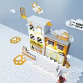 Tafo Coffee House With Cute Cartoon Shiba Inu Cloud Decorations And Photo Spot