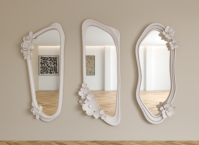 Full-length mirror decorative mirror flower 3d model