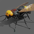 Vibrant Reptile Lizard With Yellow Head And Black Scaled Body Details