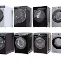 Various Black White Gray Front Load Washing Machines With Modern Design And Different Styles