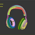 Over Ear Headphones With Mint Green And Peach Soft Ear Cushions And Adjustable Headband