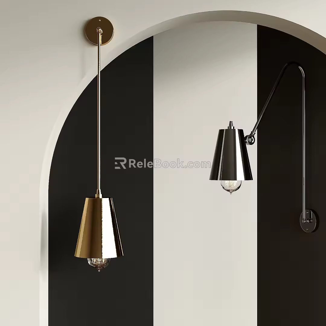 Minimalist wall lamp 3d model