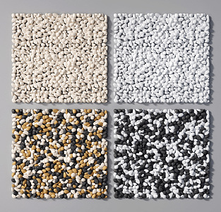 Modern pebble stone gravel pebble 3d model