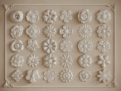 005 European French carved plaster 3d model