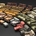 Casual Sofa Set For Living Room With Assorted Styles Colors And Diverse Designs