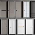 Various Modern Flush Doors With Different Styles For Home Interior Design 3d model