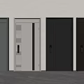 Modern Security Doors In Gray White And Dark Gray With Different Designs 3d model