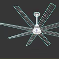 Modern Ceiling Fan With Multiple Blades For Efficient Air Circulation In Home 3d model