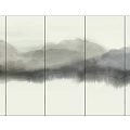 New Chinese Style Background Wall Panel Soft Bag Hard Bag 3d model