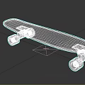 Yellow Plastic Skateboard With Red And Blue Wheels For Kids Or Casual Riding